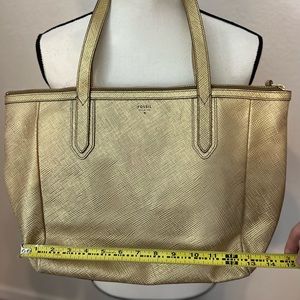 NWT Fossil Gold Sydney Shopper!